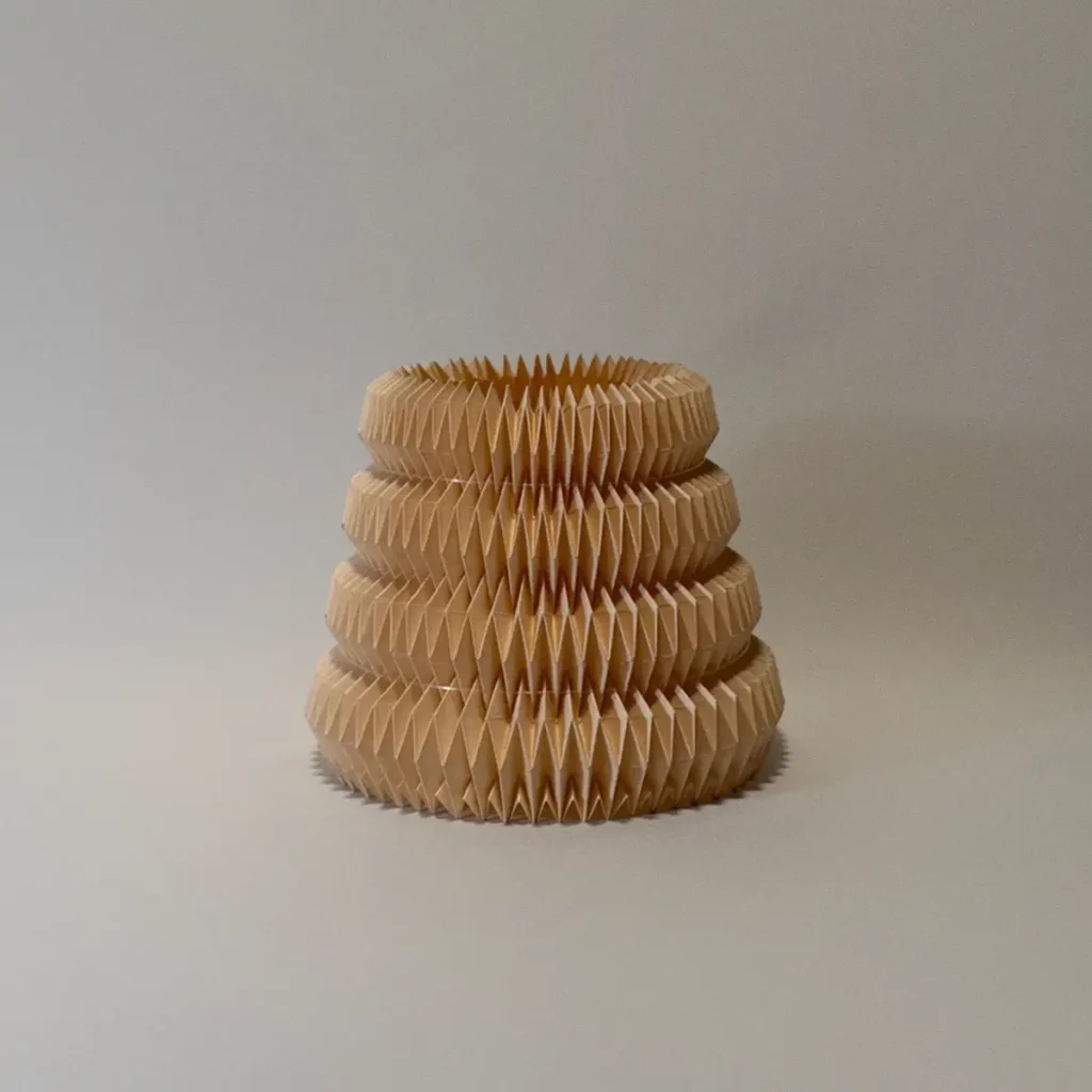 origami tessellation lamp by Charlie Weitzenberg
